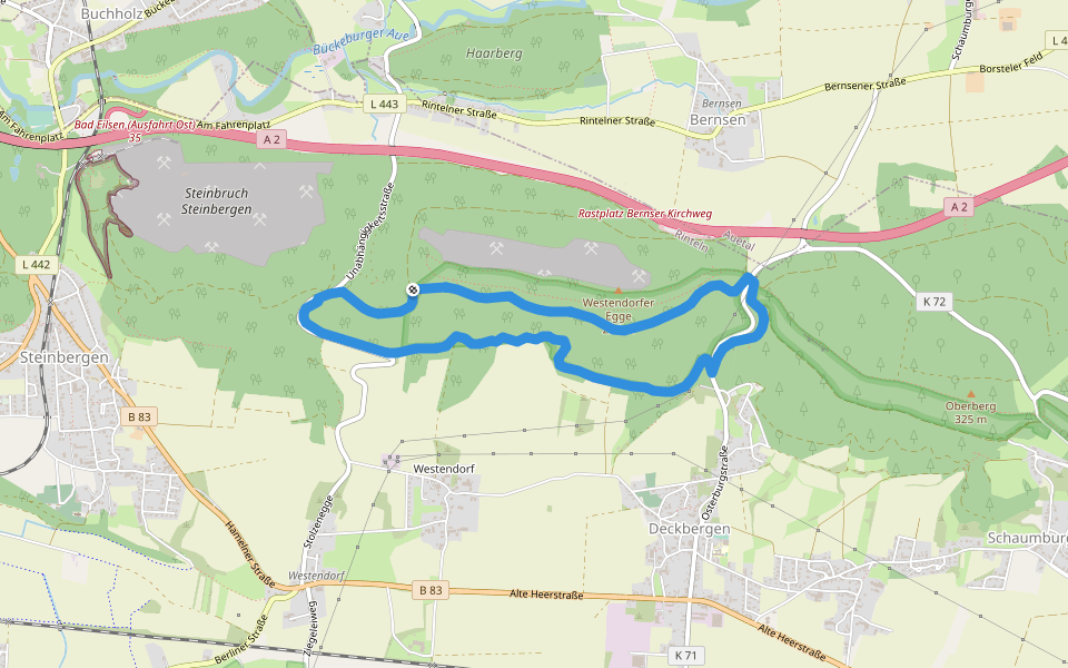 RI4 Westendorfer-Egge-Route walking route map in Rinteln