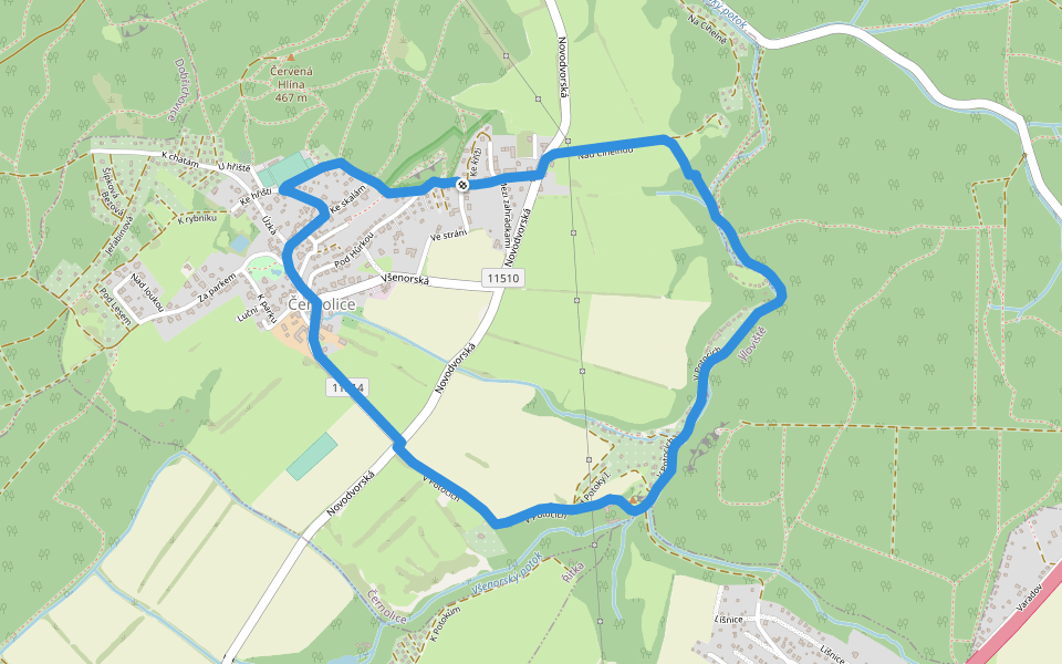 NS Putování Černolickem walking route map in Černolice