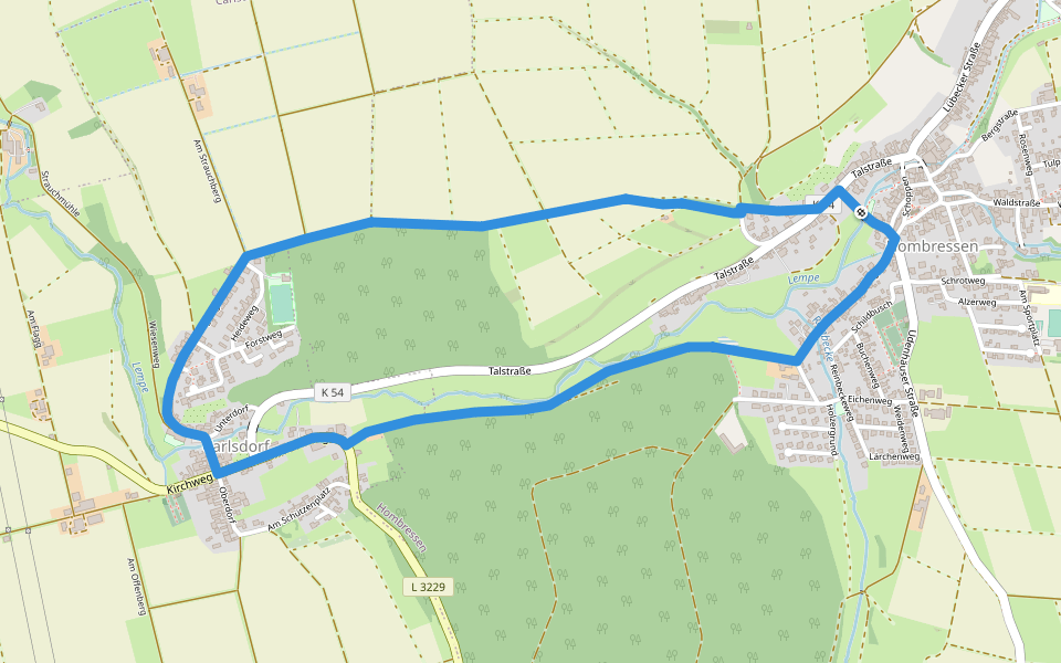 Hombressen, Rundweg 5 walking route map in Hofgeismar