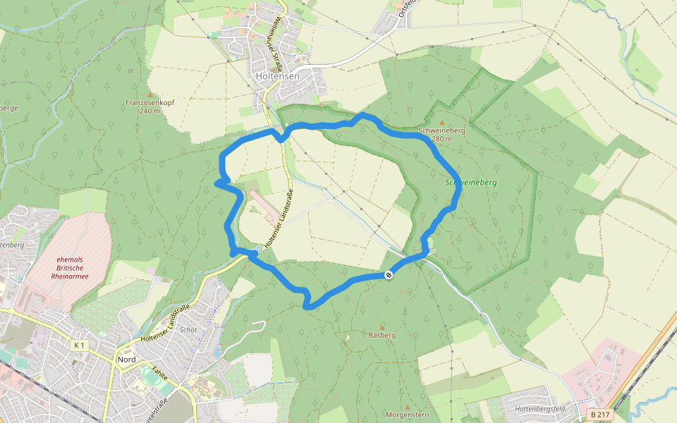 HM4 Rundweg Gröninger Feld walking route map in Hameln