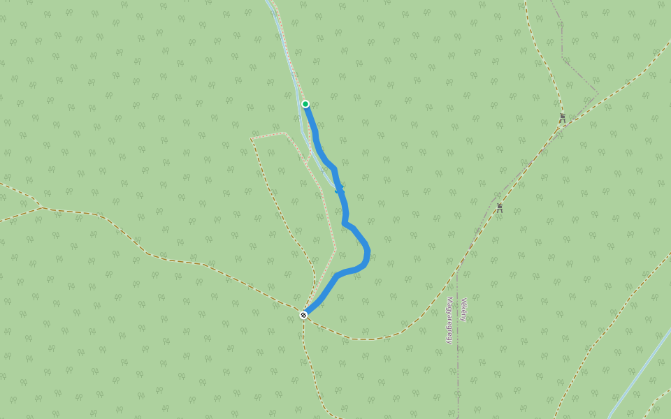 S● (Cikai-forrás) walking route map in Magyaregregy