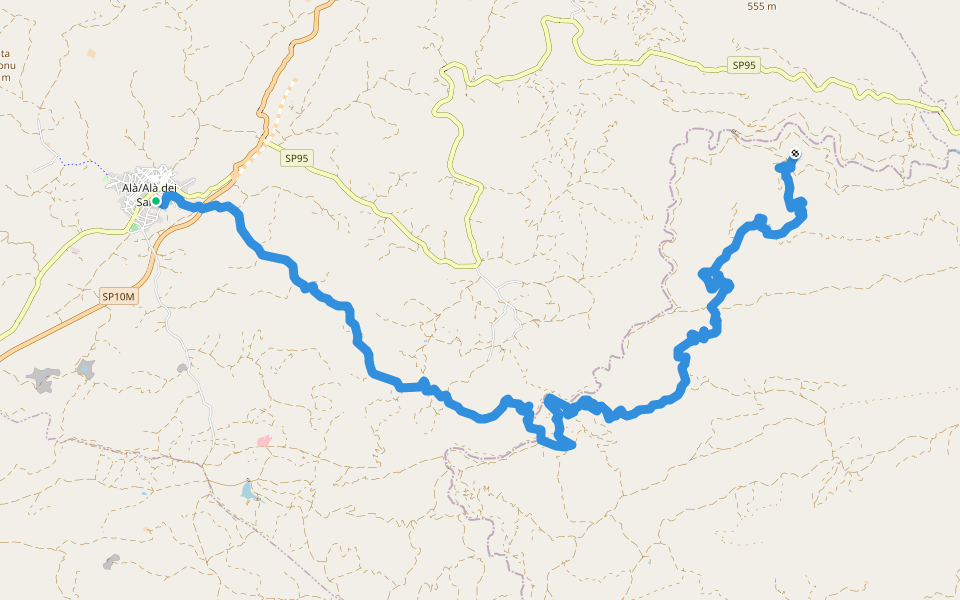 Sentiero Italia - Tappa Z08 walking route map in Alà dei Sardi