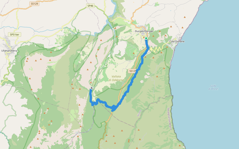 Sentiero Italia - Tappa Z13 walking route map in Dorgali