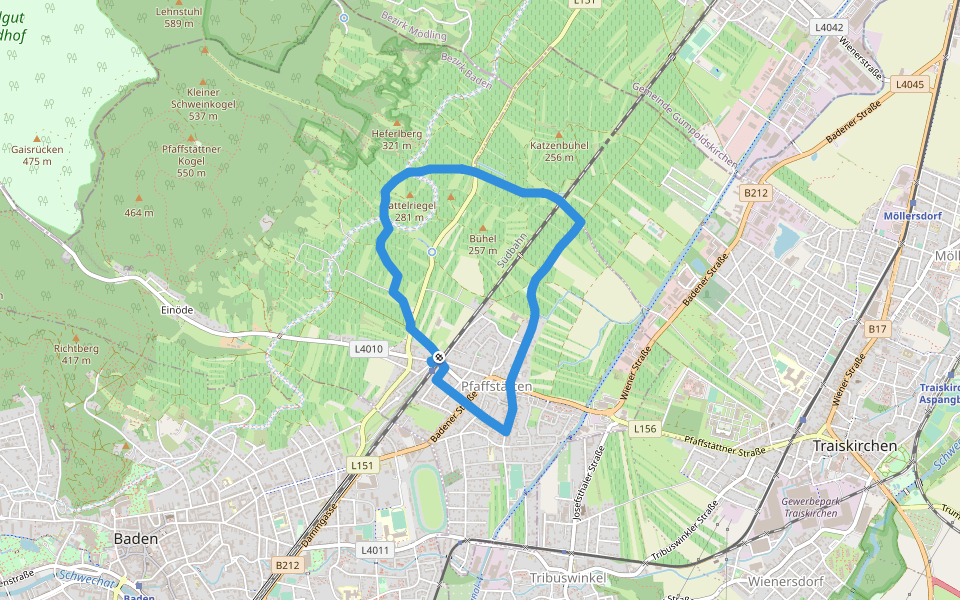 Tut gut! Schritteweg Pfaffstätten walking route map in Pfaffstätten