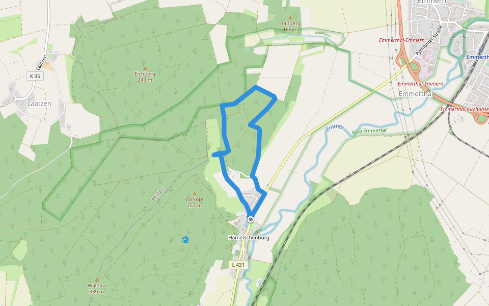 ET6 Rundwanderweg Schmale Haube walking route map in Emmerthal