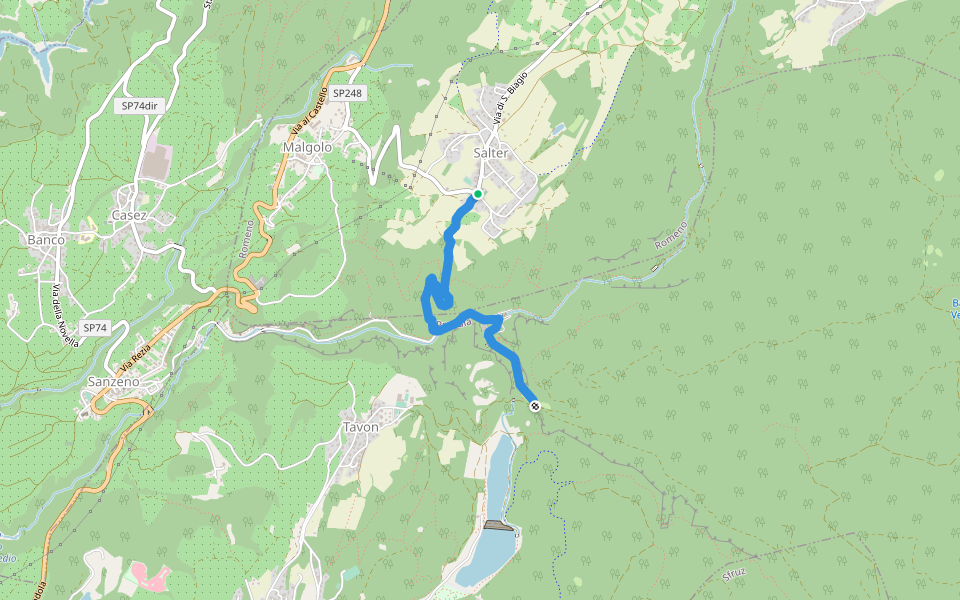 Senter de l'Ors walking route map in Salter