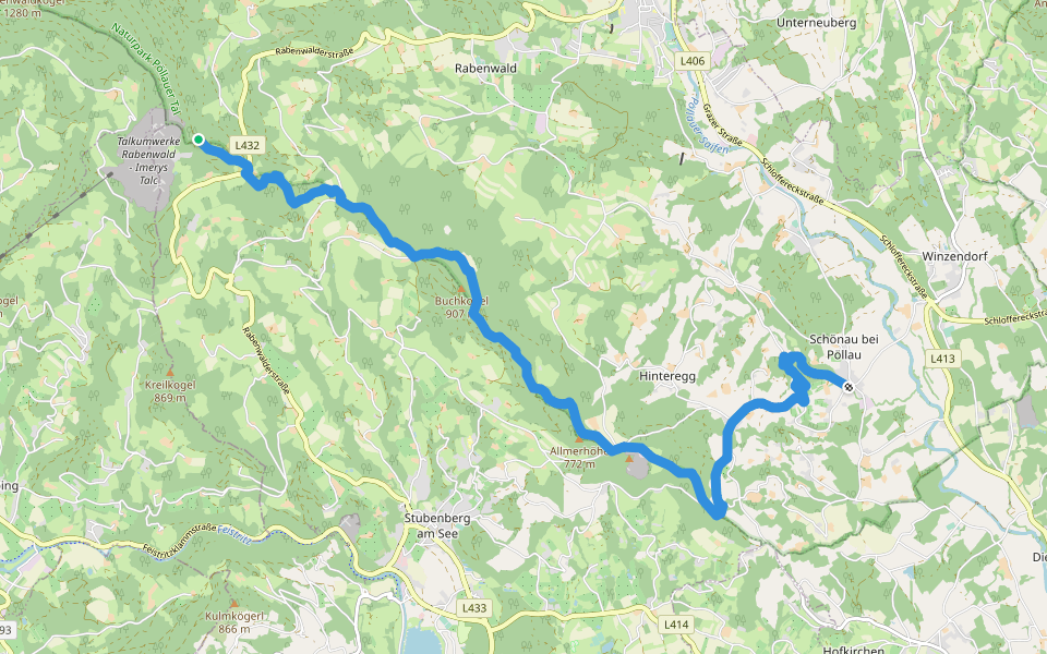 Wanderweg 1 walking route map in Stubenberg am See
