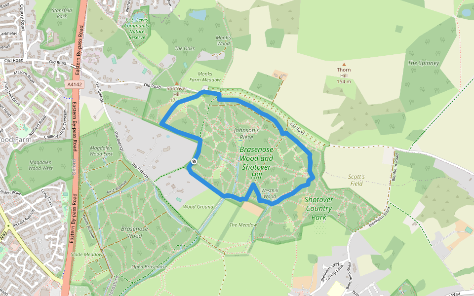 Northwood Trail Hiking Oxford, England Pacer