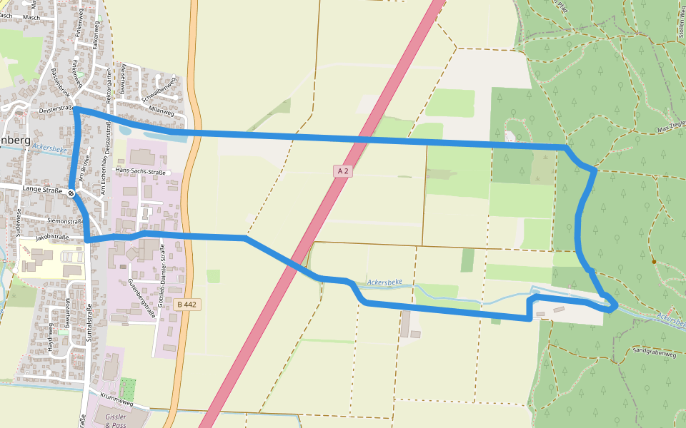 R1 Rundwanderweg Rodenberg Nr. 1 walking route map in Rodenberg