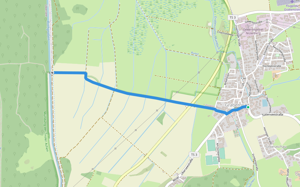 Wanderweg 36 - Grabenstätter Moosweg walking route map in Grabenstätt