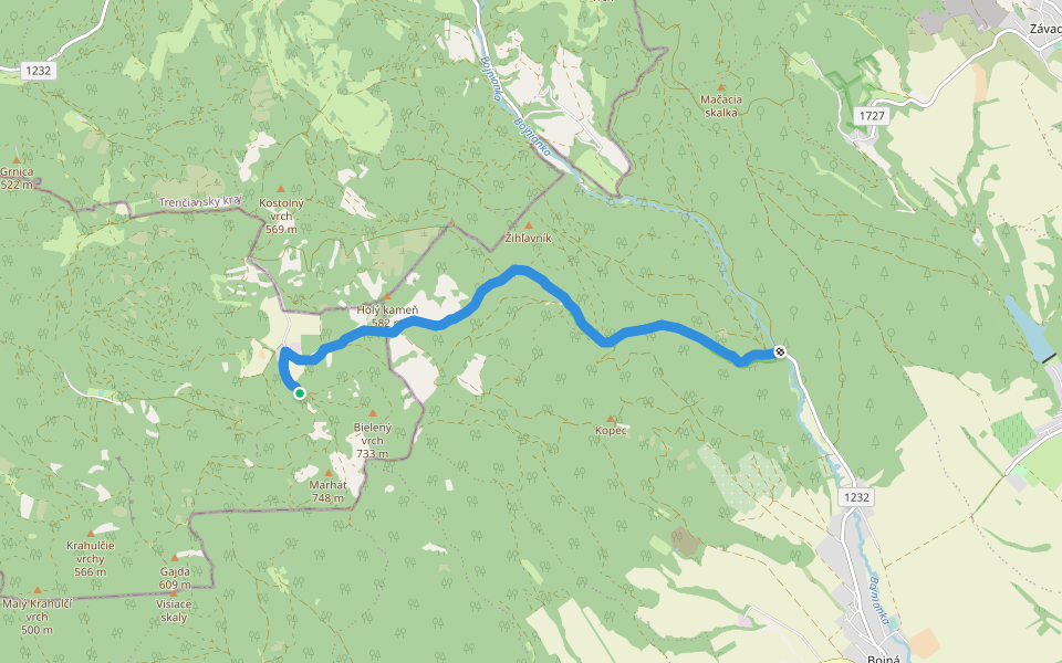 miss walking route map in Hubina