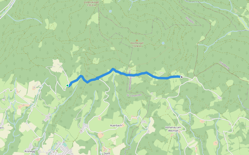 Wanderweg 26 walking route map in Sankt Lorenzen am Wechsel
