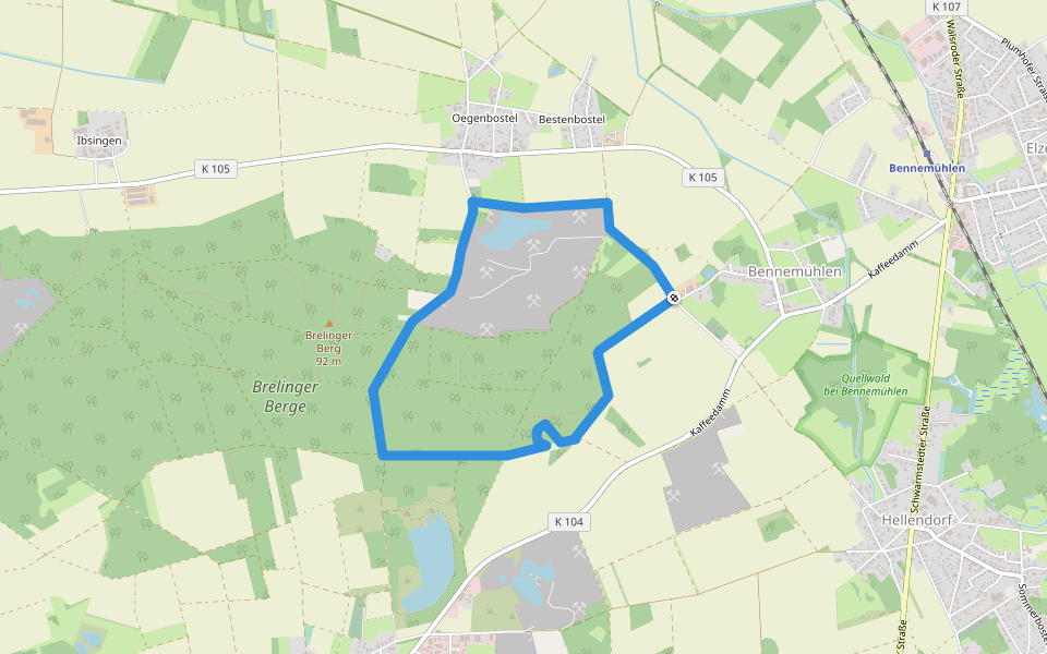 Bewegte Steine-Der Geo Erlebnispfad walking route map in Wedemark