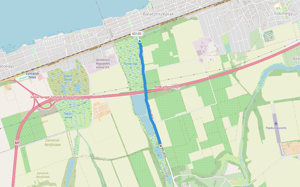 Z■ (Töreki tanösvény – 70-es út, Tóközi pihenő) walking route map in Siófok