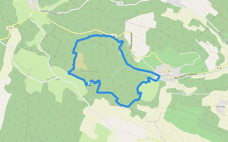 Le Trou du Duc walking route map in Arcenant