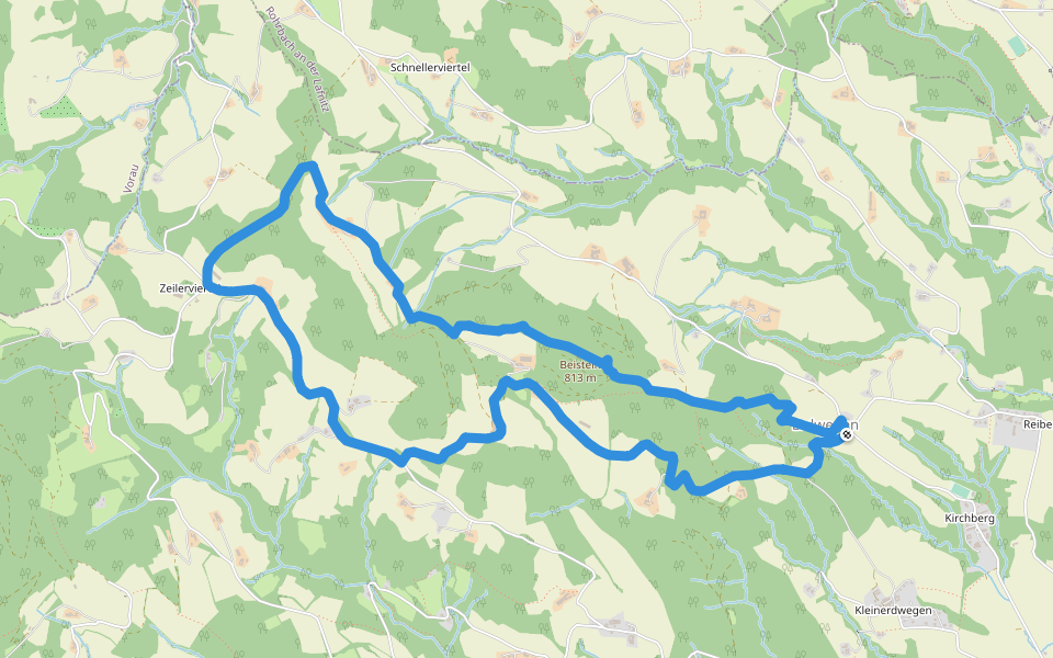 Wanderweg G5 walking route map in Erdwegen