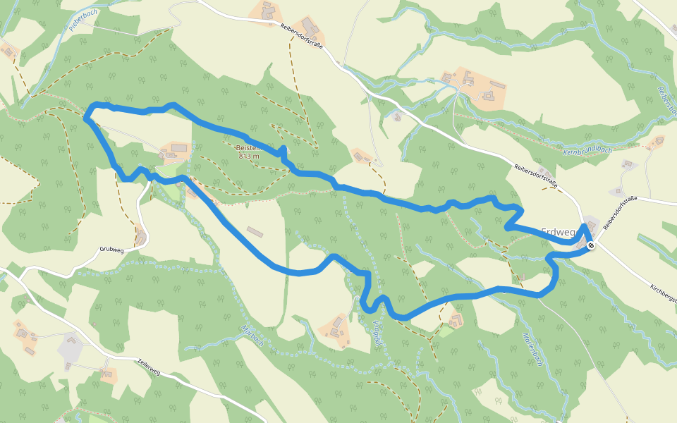 Wanderweg G4 walking route map in Erdwegen