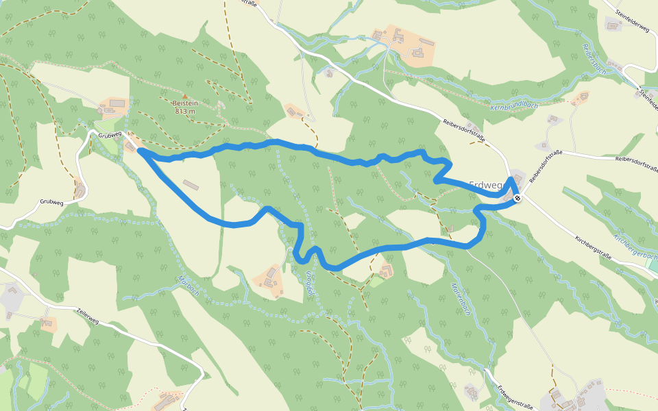 Wanderweg G3 walking route map in Erdwegen