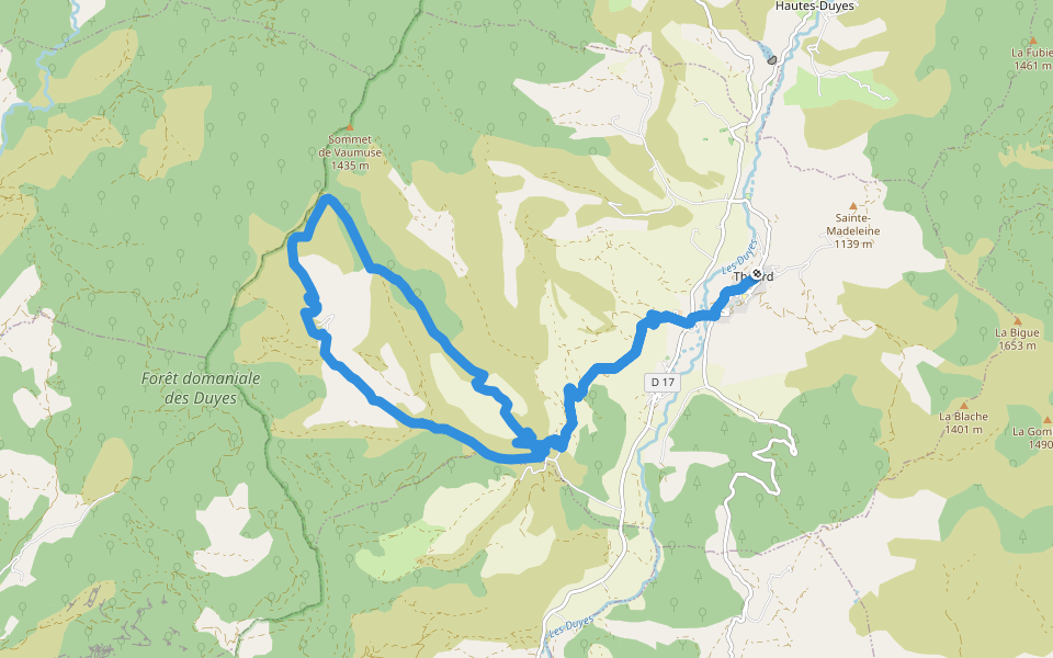 La Chapelle Saint-Joseph par Thoard walking route map in Thoard