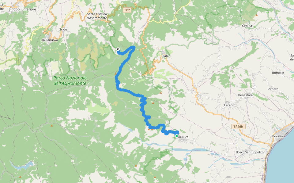 Sentiero Italia - Tappa U04 walking route map in San Luca