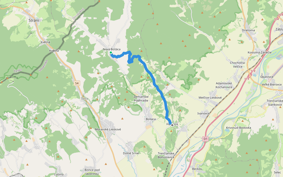 Náučný chodník "Spoznaj, chráň a zachovaj krásy našej prírody" walking route map in Nová Bošáca