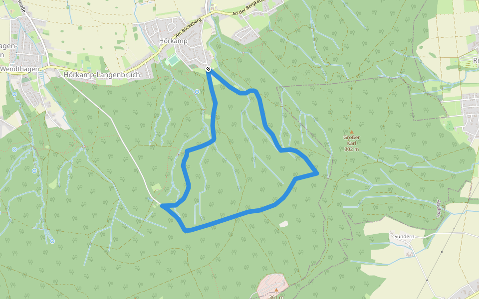Bornau-Rundweg walking route map in Stadthagen