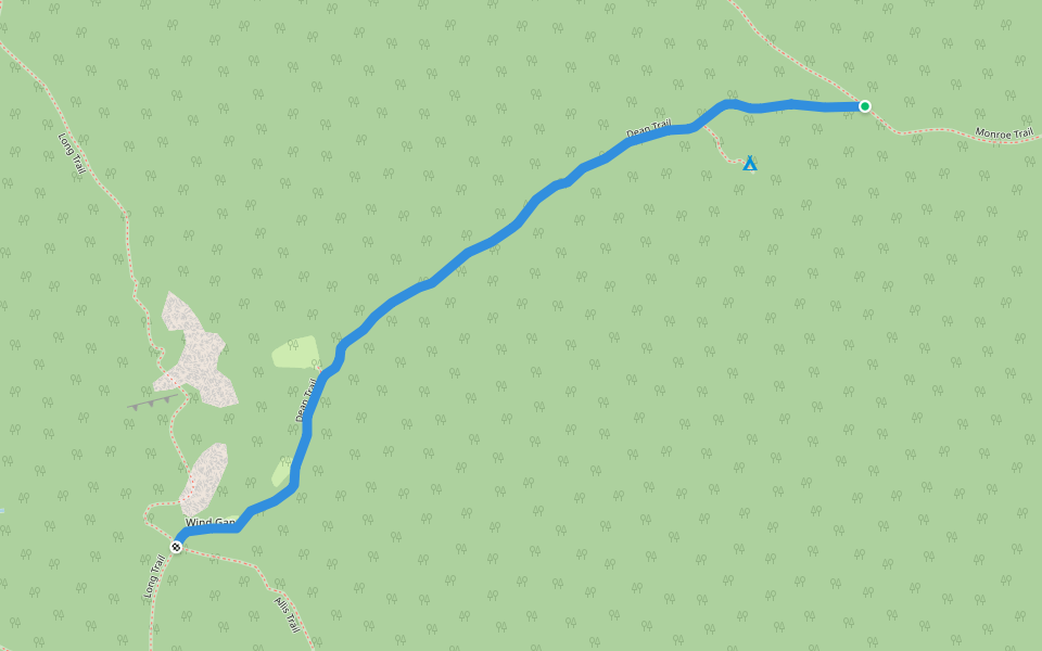 Dean Trail walking route map in Duxbury