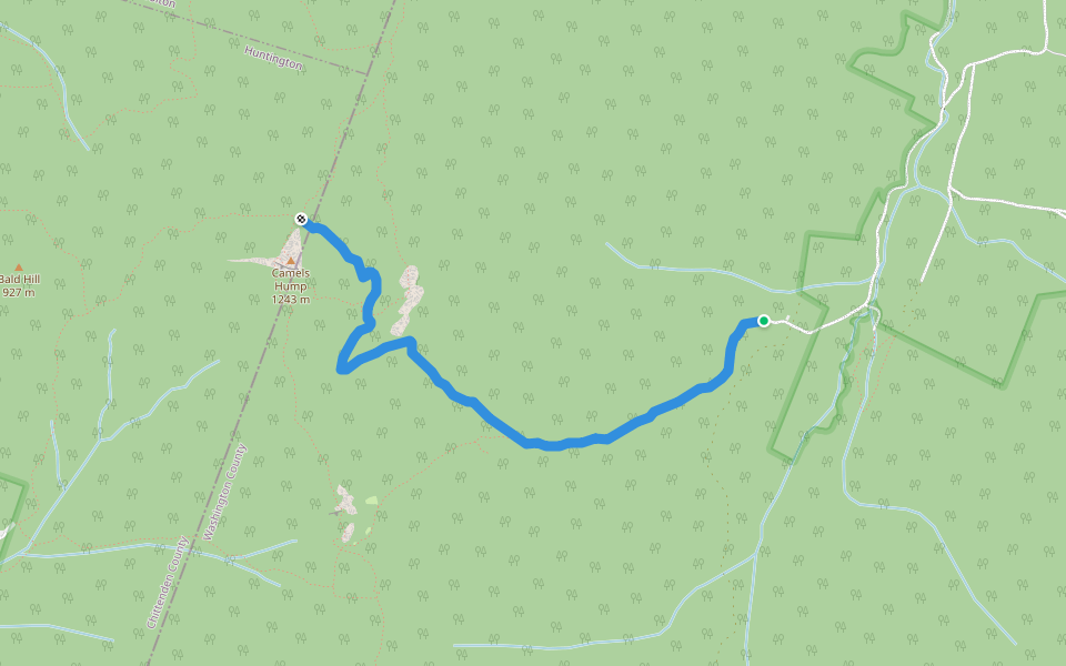 Monroe Trail walking route map in Duxbury