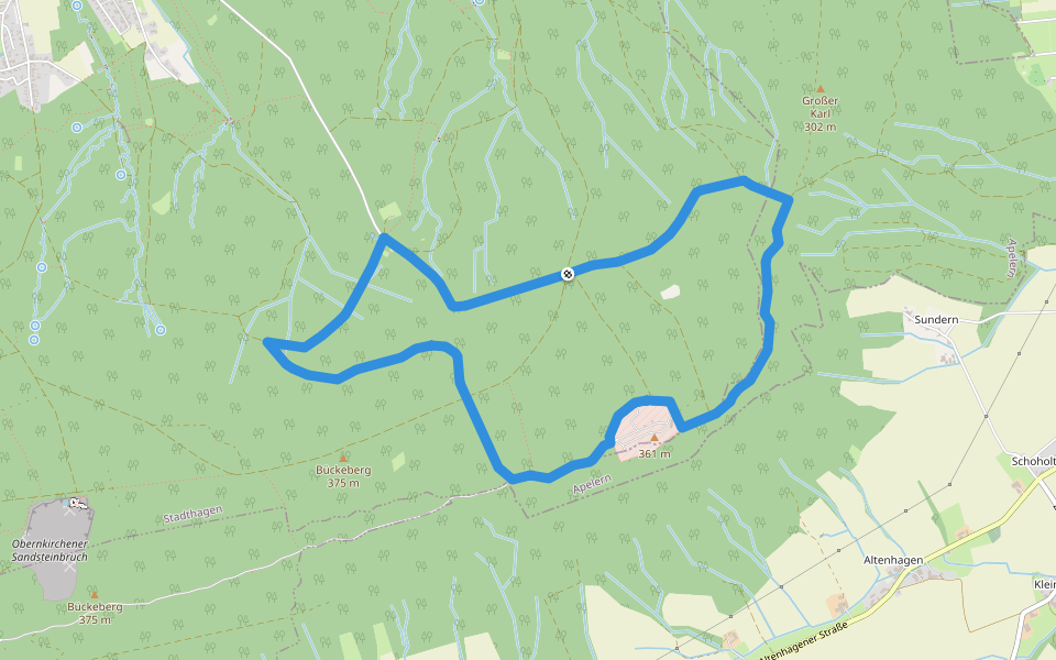 Wierser Tor-Rundweg walking route map in Stadthagen