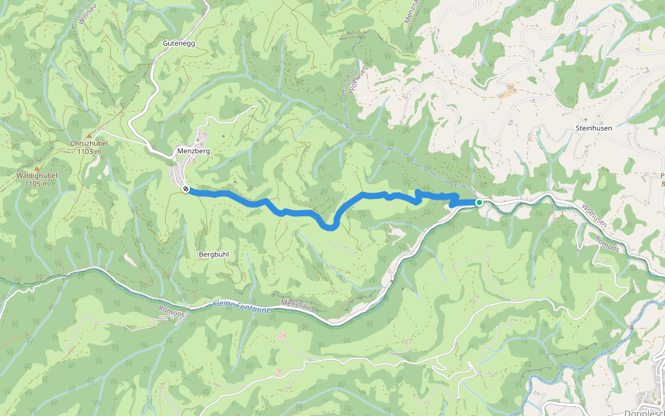 Bergbüelschür - Löchli walking route map in Wolhusen