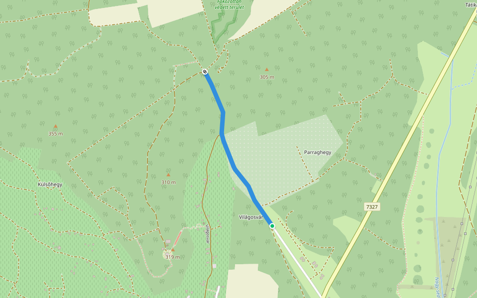 Z walking route map in Zalaszántó