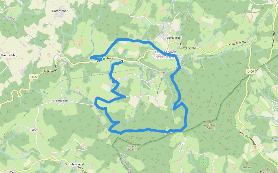 Wanderweg 5 walking route map in Berg-und Hinterleitenviertel