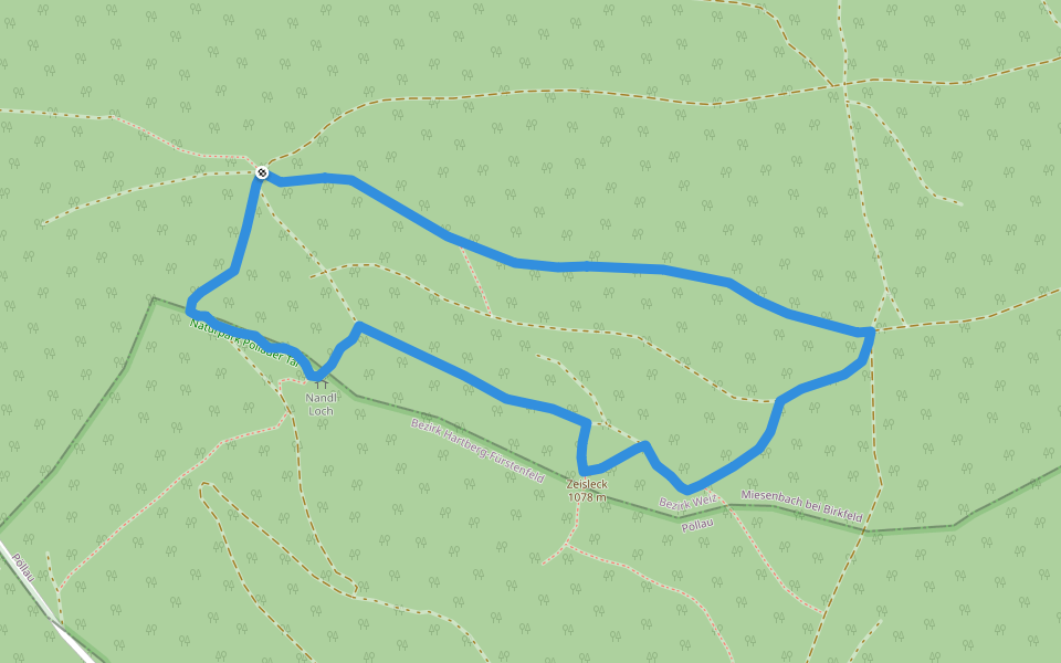 Wanderweg 15 walking route map in Miesenbach bei Birkfeld