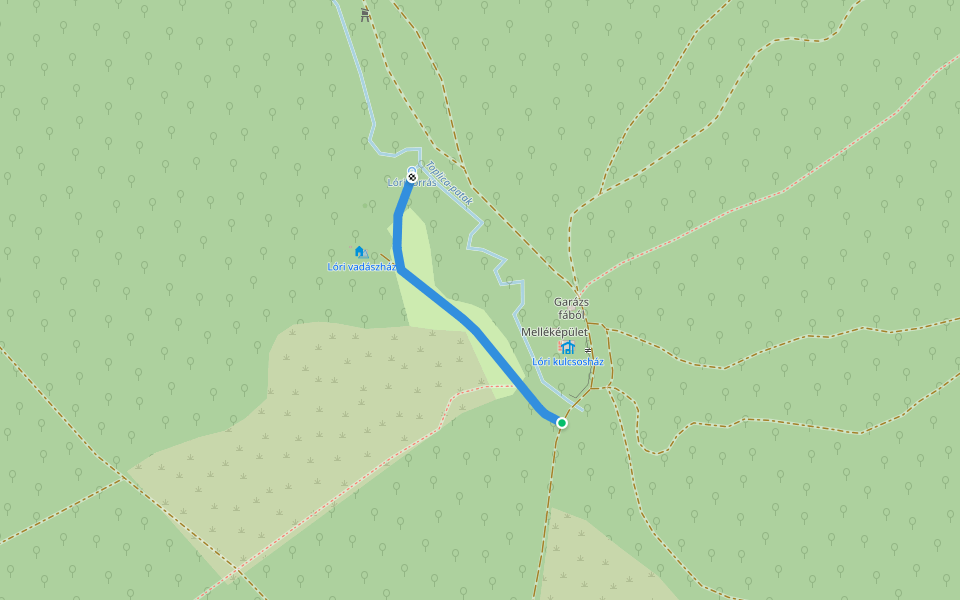 Z● (Lóri-forrás) walking route map in Orfű