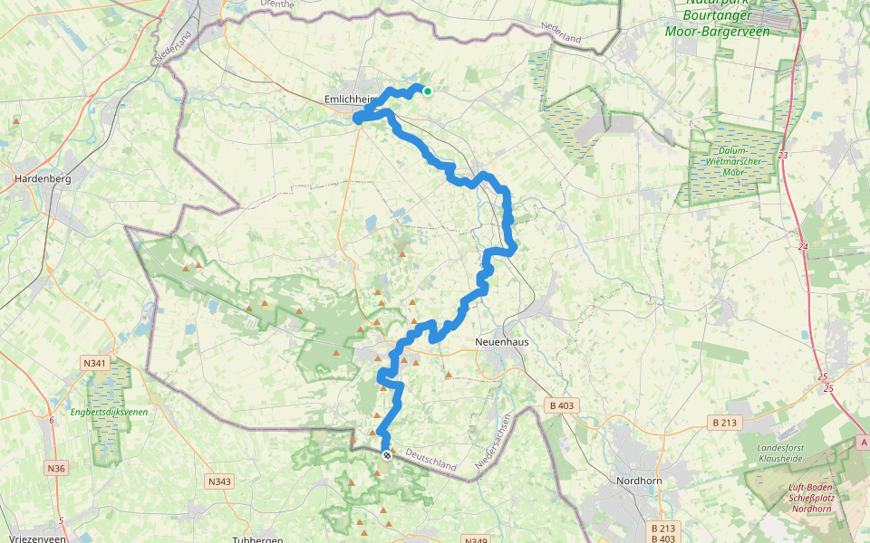 Noaberpad - 3 walking route map in Ringe