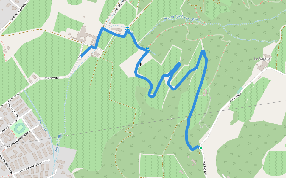 Via Ragose - Villa Novare walking map
