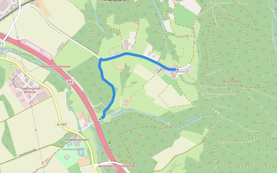 Ortswanderweg Bessenbach 1 walking route map in Bessenbach