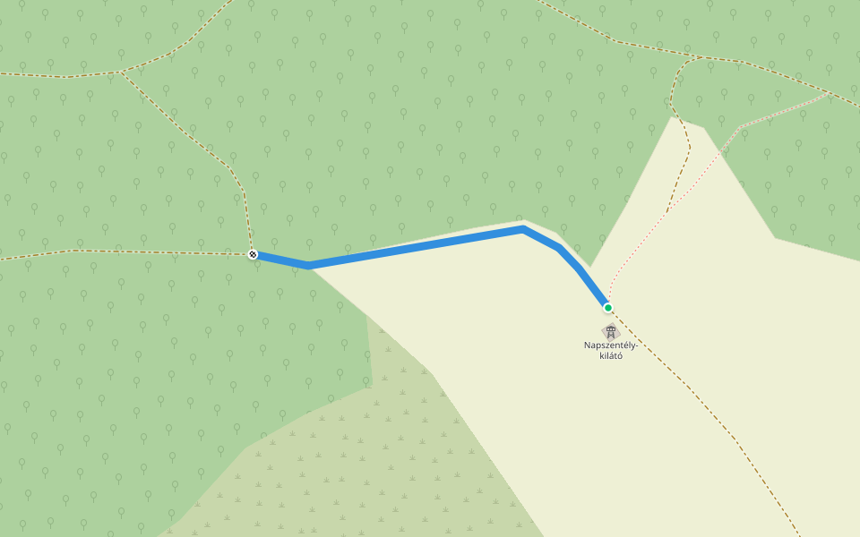 Z▲ (Napszentély kilátó) walking route map in Magyarhertelend