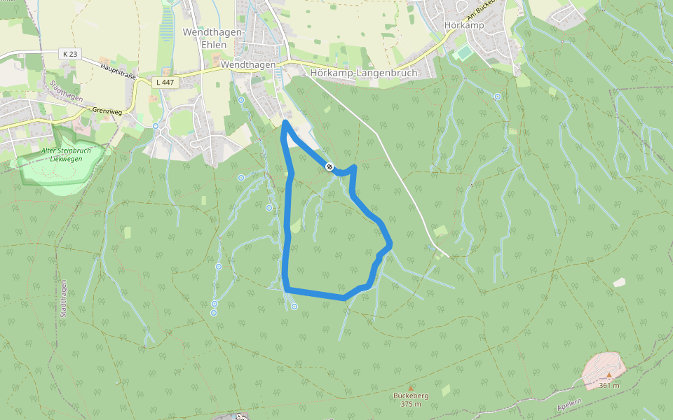 Schwefelquelle Rundweg walking route map in Stadthagen