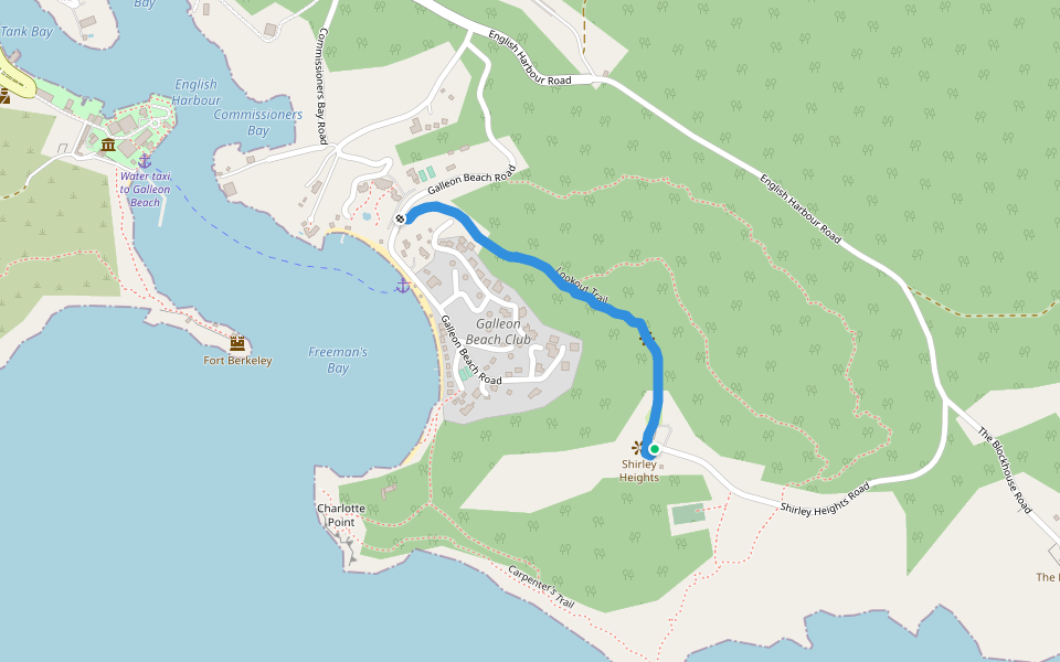 Lookout Trail walking route map in Piccadilly