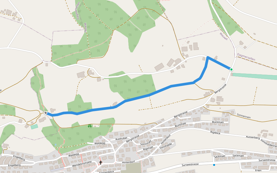 Ängelberg - Berg walking route map in Dagmersellen