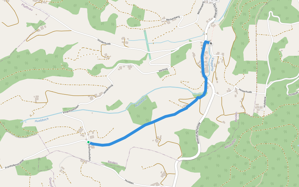 Kurhaus Richenthal - Inn. Fronhofe walking route map in Reiden