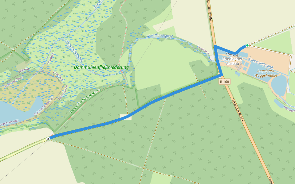 Friedländer Rundweg walking route map in Friedland