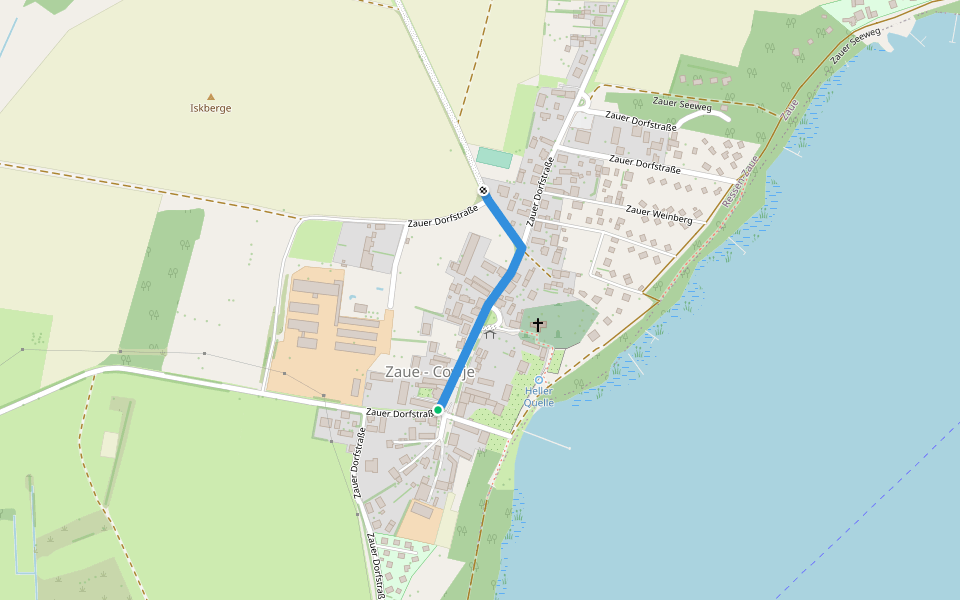 Wanderweg Zaue - ?? walking route map in Schwielochsee