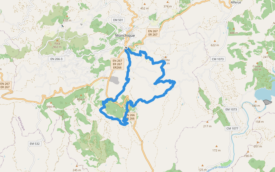 Caminho das Caldas - Picota walking route map in Monchique