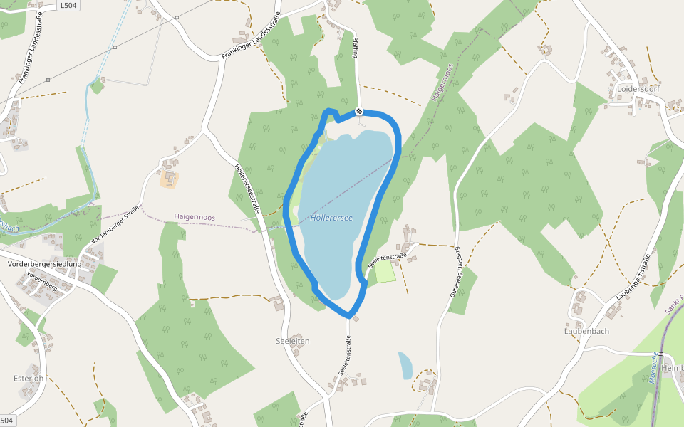Höllerersee-Rundweg walking route map in Haigermoos