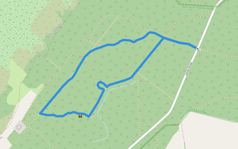 Wokół fortu IV walking route map in Olszowa Droga
