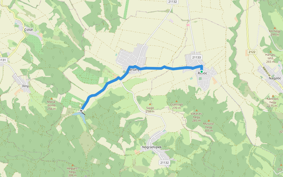 Z35 walking route map in Rimóc