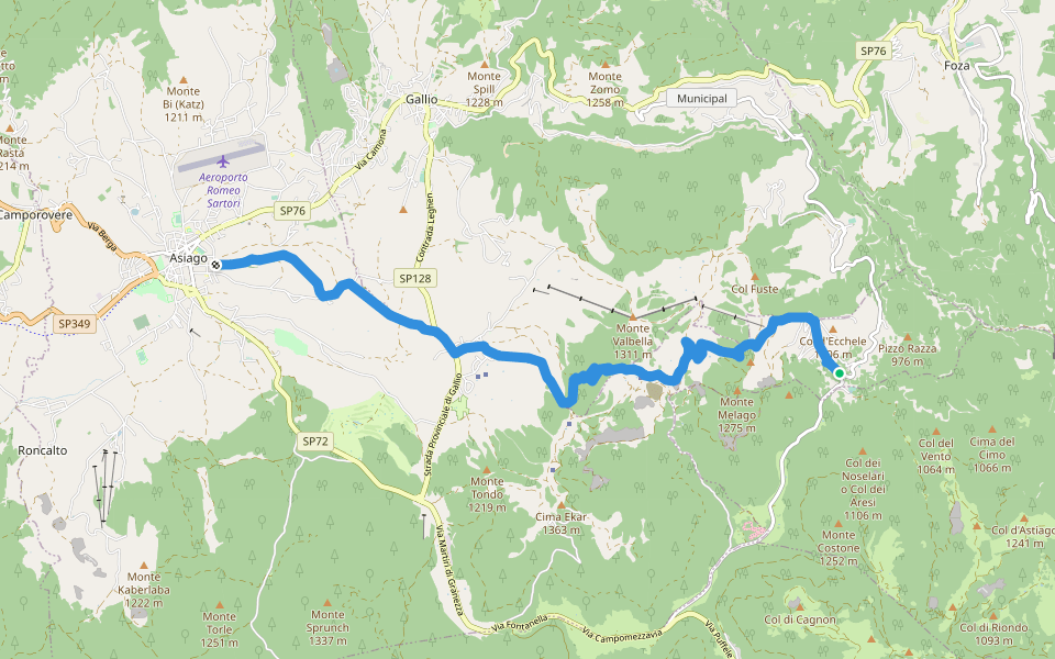 Via Tilman walking route map in Chiesa di Sasso