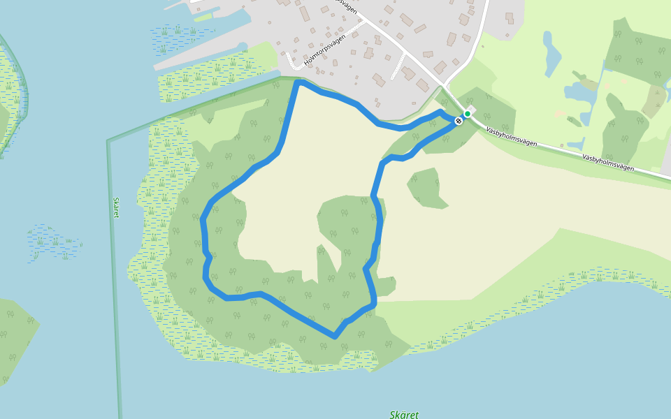 Skäret vandringsled walking route map in Torshälla